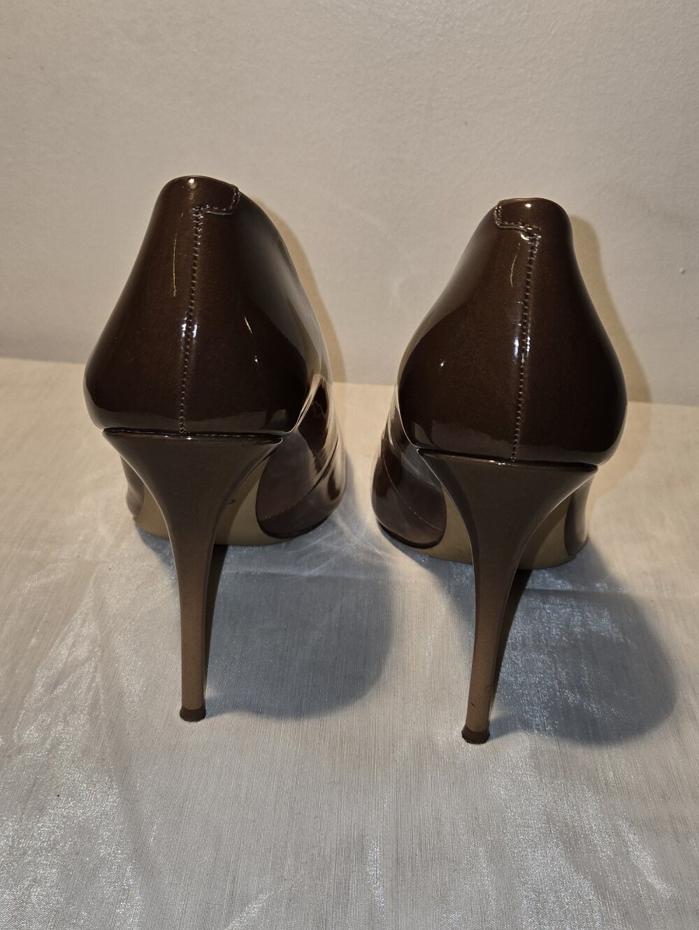 ALDO Brown Patent Pointed-Toe Stiletto Pumps - Picture 4 of 8